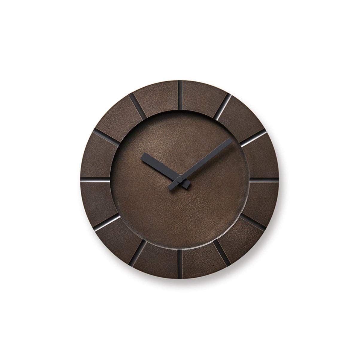 

Lemnos Halo Analog Wall Clock, Brass, Black, MK19-05 BK, Diameter 25cm x Depth 3.2cm, MK19-05BK