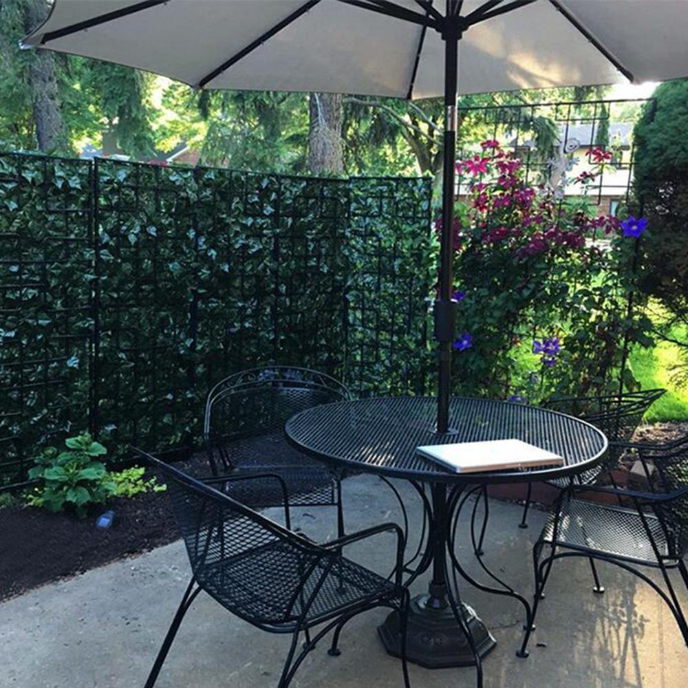 Ivy Leaf Plants Artificial Faux Privacy Fence Long Screen Expandable Green Plastic Home Garden Decor High Temperature Resistance