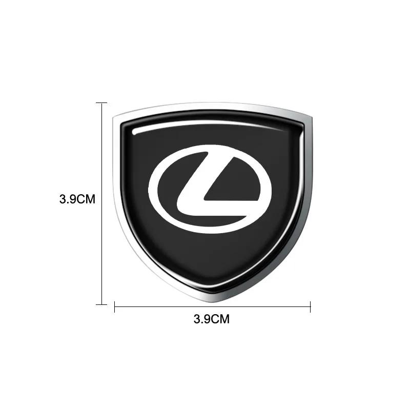 Ulvn2 1PC Metal Door Shield Emblem Car Body Badge Sticker for Lexus NX IS RX GS UX CT200h GX460 ES LX RX300 RX350 F SPORT Etc