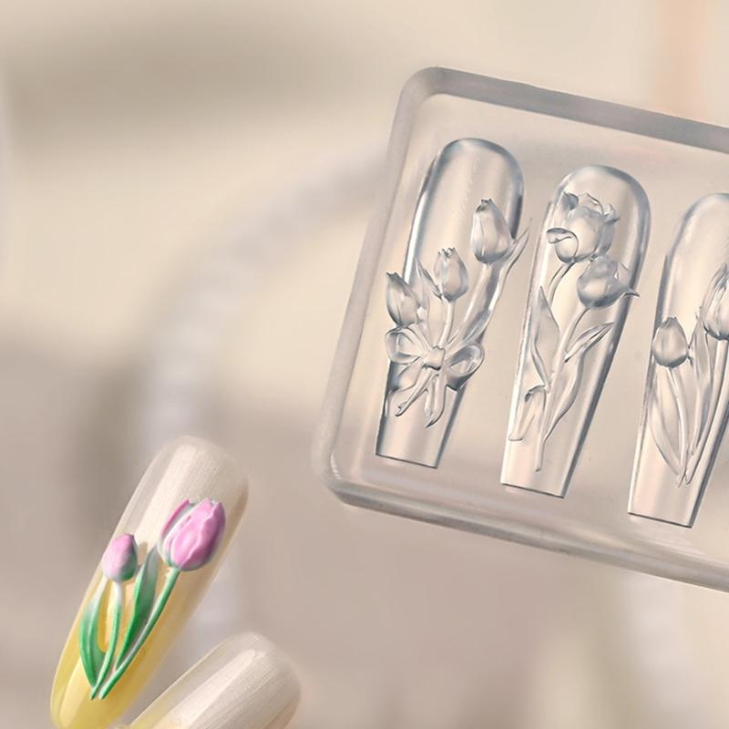 Multifunctional Nails Molds Styling Mold Tulips Shape Nails Accessories Moulds Suitable for Accessories Enhancement