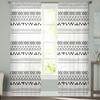 Vintage Lines Hand-drawn Textures Bedroom Transparent Sheer Curtains Holiday Decoration Window Voile Tulle Curtain
