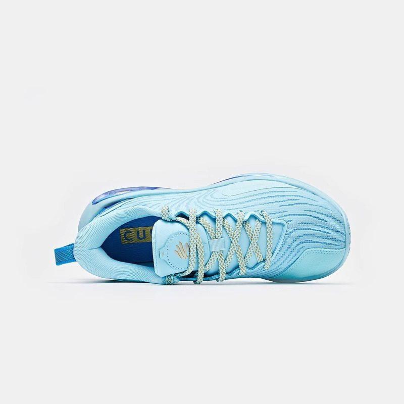 Under Armour Curry Flow 12 Slip Resistant Low Top Children's Basketball Shoes Blue Unisex 3028501-494