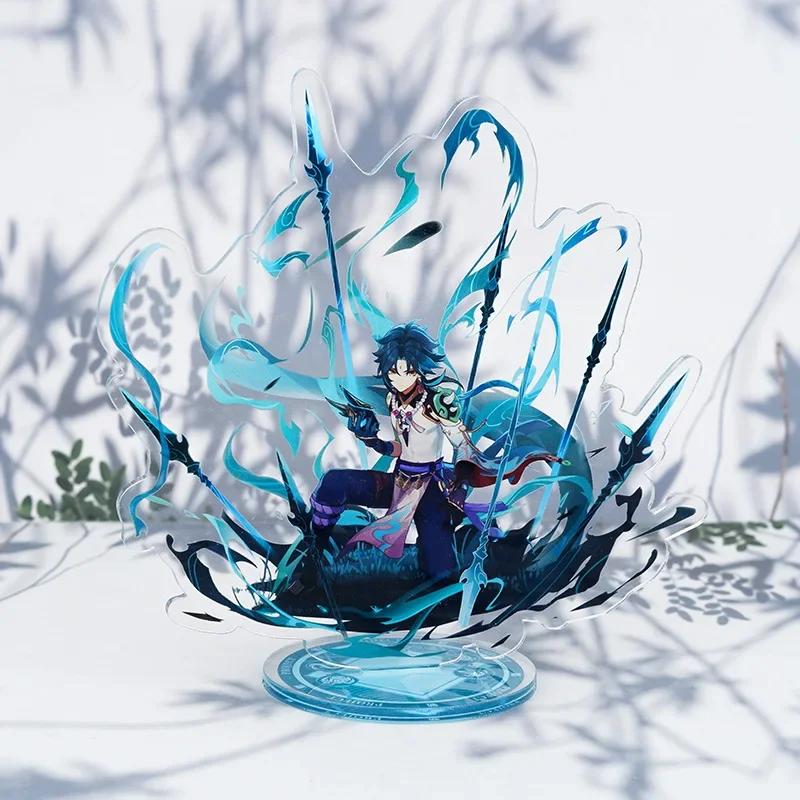 Game Impact New Stand Figure Acrylic Yelan Chevreuse Navia Xiao Cosplay Model Plate Desk Decor Fans Friend Gift