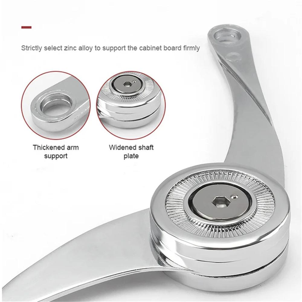 2/1pcs Hydraulic Randomly Stop Hinges Kitchen Cabinet Door Adjustable Polish Hinge Furniture Lift Up Flap Stay Support Hardware