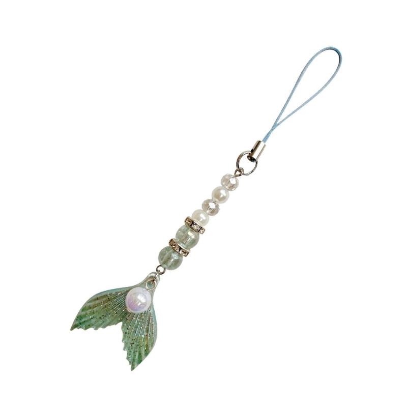 Lovely Mermaids Phone Charm Pendant Sturdy Acrylics Phone Strap for Easy To Use Fashionable Bag Accessory Decoration