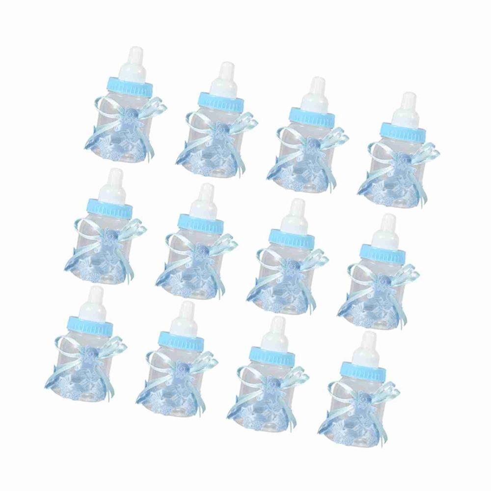 12pcs Plastic Candy Chocolate Bottles With Ribbons Candy Present Bottles  Home Party Decor