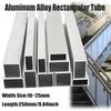 1pc 6063 Aluminum Square Tube, 10-25mm Width Options, 1mm Wall Thickness, 250mm Length for DIY, Decorative & Industrial Use