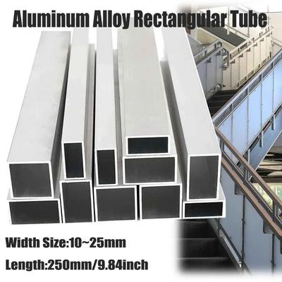 1 Stück 6063 Aluminium Vierkantrohr, Breitenoptionen 10-25mm, 1mm Wandstärke, 250mm Länge für DIY, Dekorativen & Industriellen Einsatz
