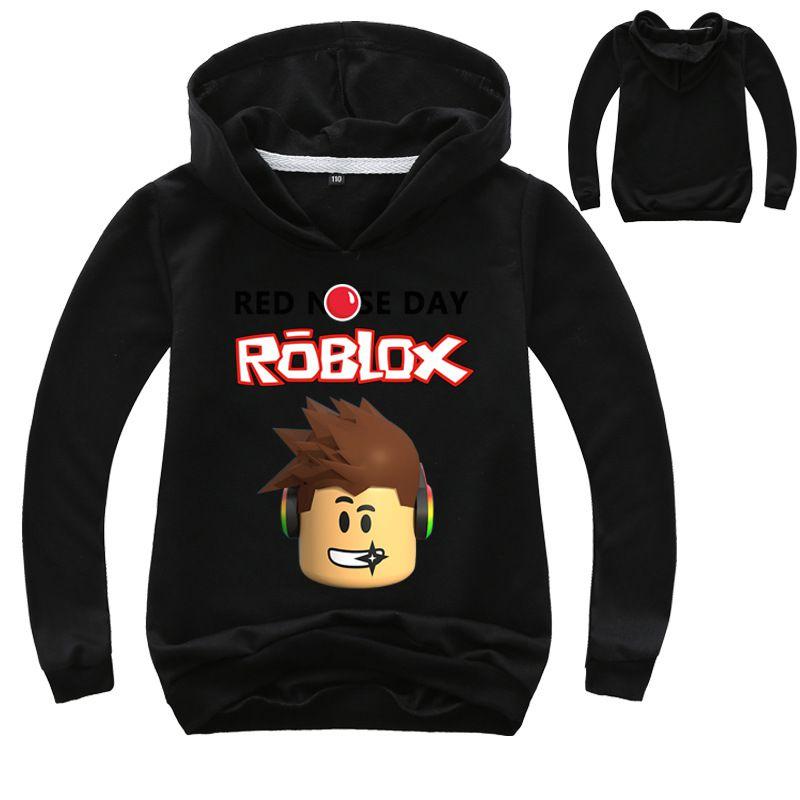 Nose Roblox Red Childrens Cartoon Print Hoodie Sweater Long Sleeve Tops