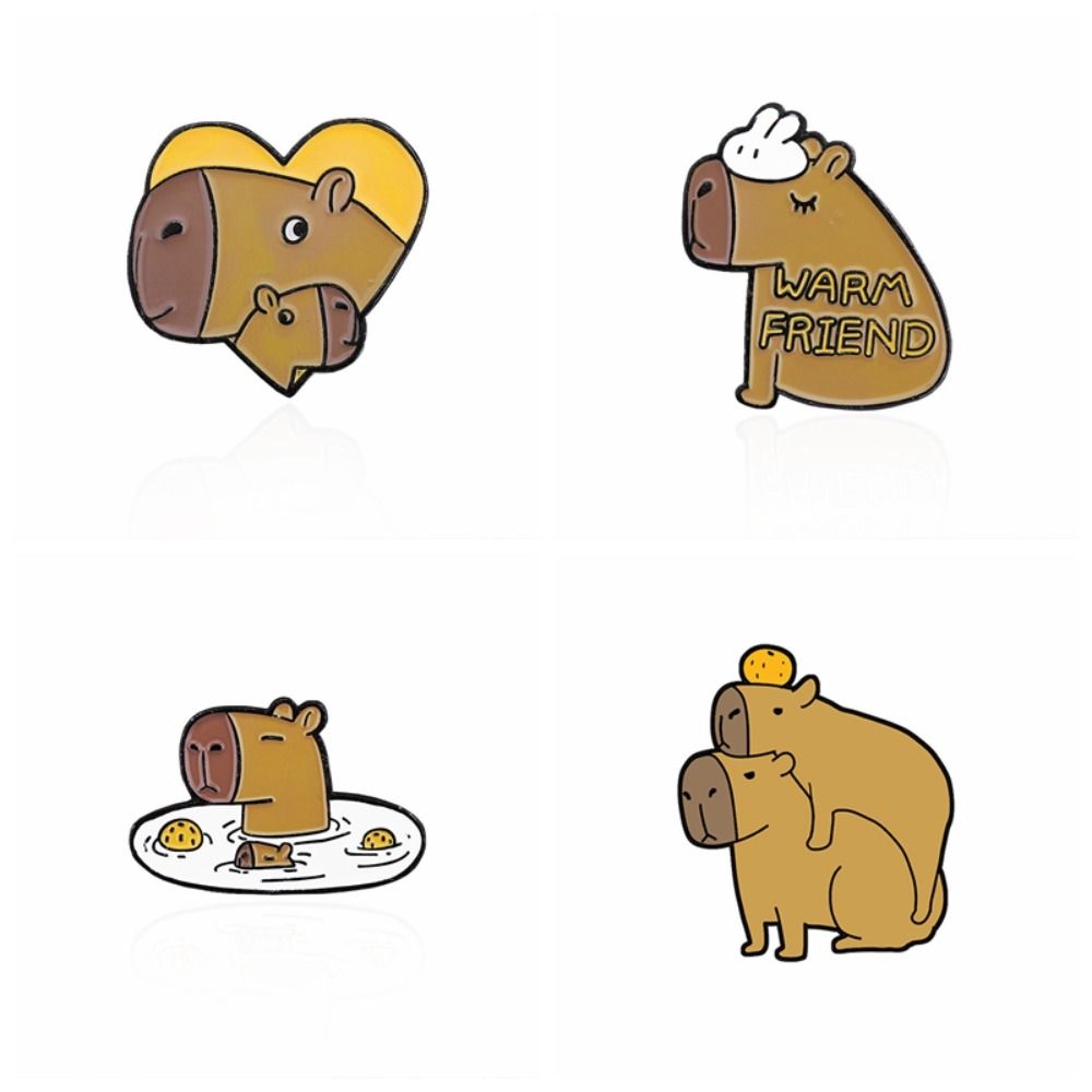 

Cartoon Capybara Brooch Cute Clothing Accessories Portable Capybara Animal Badge Party