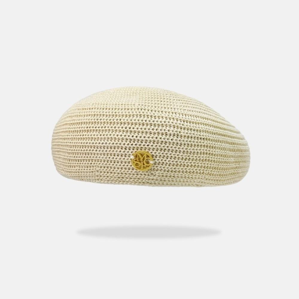 Y2k Painter Berets Thin Beanie Cap Casual Hollow Knitted Beret  Summer and Autumn