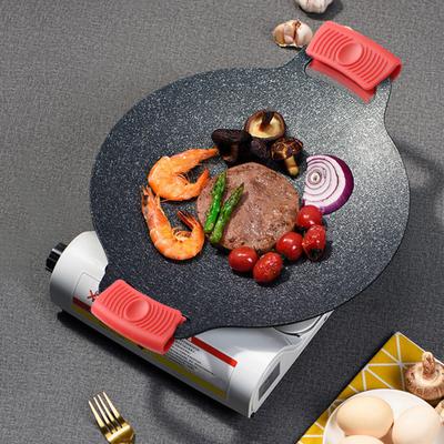 1 Çift Silikon Tencere Sapı Kılıfı Isıya Dayanıklı Mutfak Tenceresi Klipsi Çift Kulplu Tencereler ve Tavalar için Kaymaz Tutamak