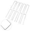 10Pcs Metal Ground U Tent Pegs Gazebo Camping Tarpaulin Hooks 10/15/20 CM Length Outdoor Ground Cloth Nail Farm Garden Tools