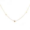 Elegant Titanium Steel Necklace with Three Small Hearts - Women's Fashionable and Delicate Clavicle Chain