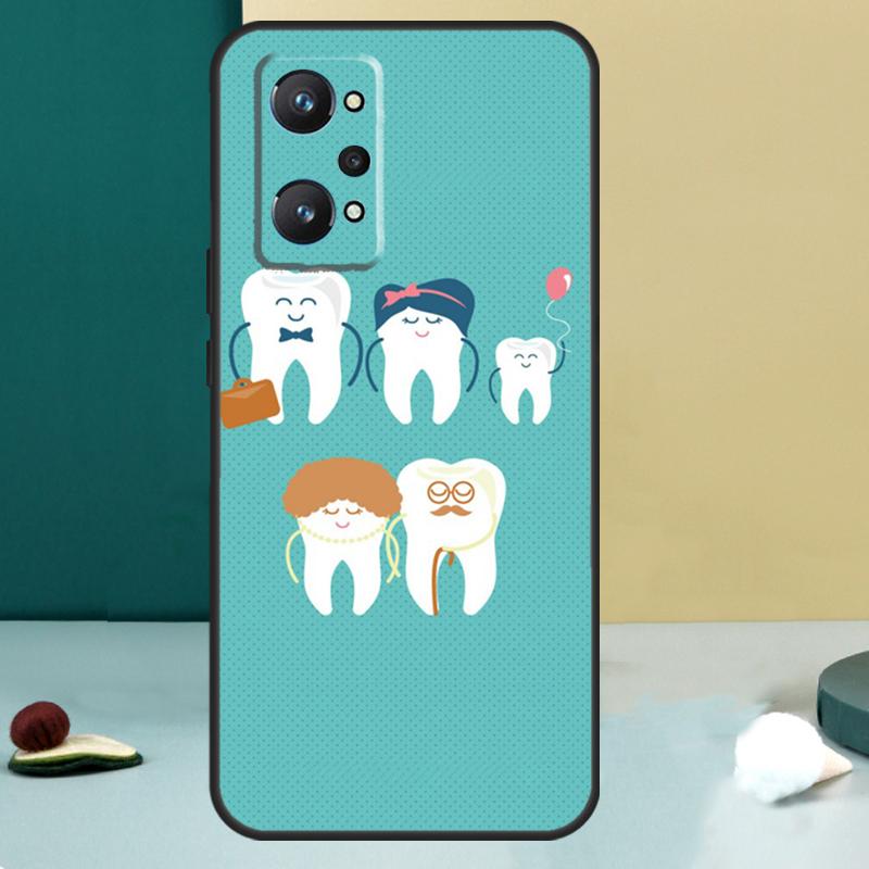 Cartoon Dentist Dental Crowned Teeth For Realme 14 13 Pro Plus 10 11 12 GT 5 6 6T GT7 Pro C61 C55 C53 C51 C21Y C25S C75 C67 Case