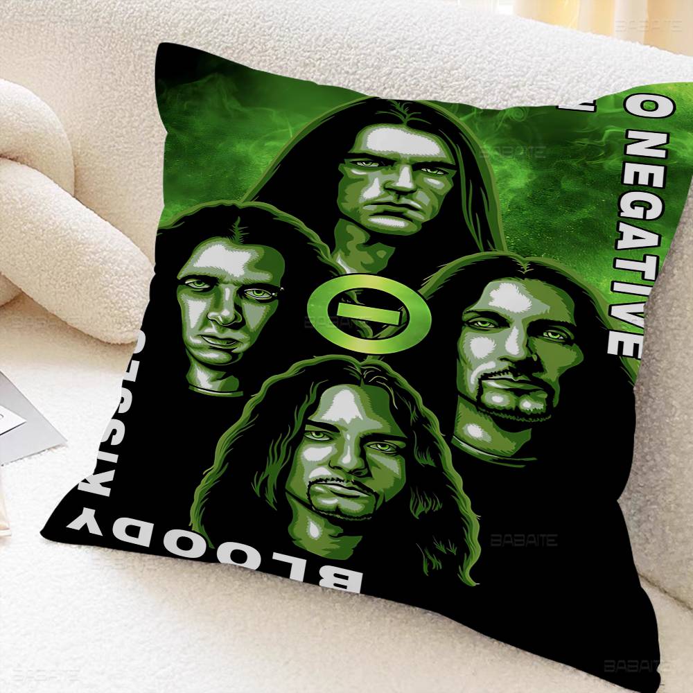 Rock Band T-Type O N-Negative Pillow Case Cushion Cover Car Throw Pillow Case For Sofa Car Christmas Gift 40x40cm 45x45cm