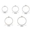 50pcs/lot Big Hoops Circle Earrings Gold Color  Round Earring Wire Circle for DIY Dangle Drop Earring Jewelry Making Accessories