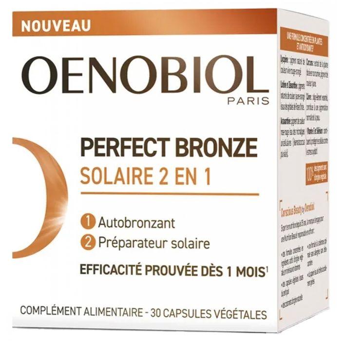 Oenobiol Perfect Bronze Solaire 2 En 1 - Autobronzant & Préparateur Solaire - 30 Capsules