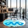 Olympique de Marseille Printed Round Rug Carpet Chair Rug Area Rug Entryway Doormats,for Office Chair Living Room Bedroom Kitchen Room.