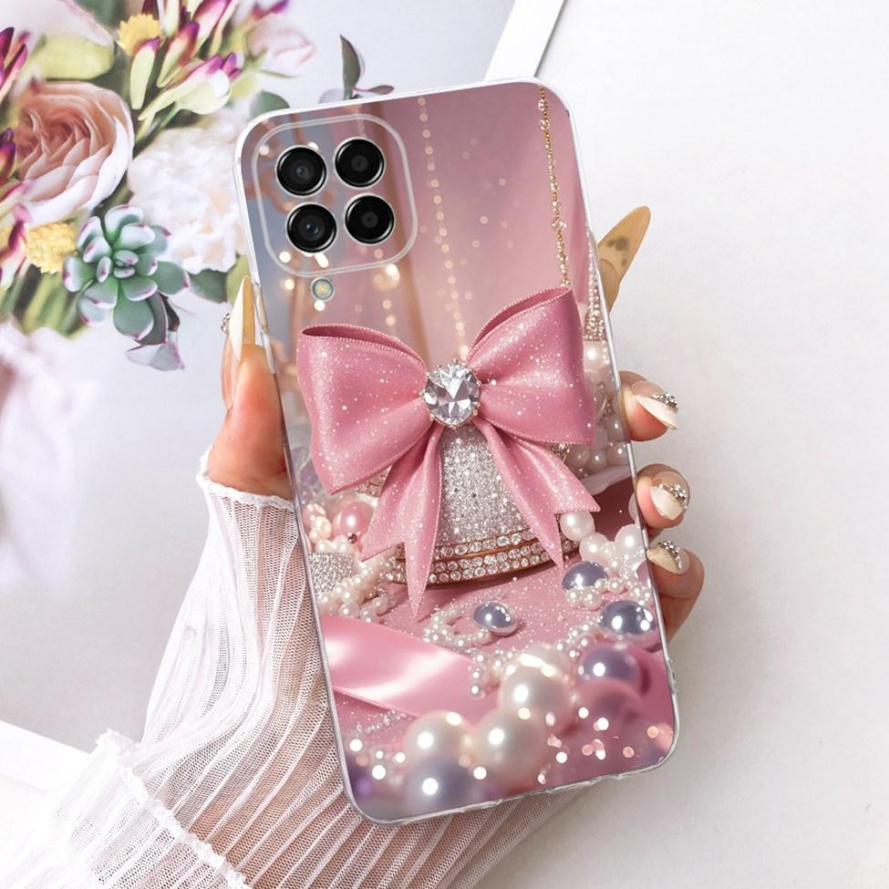 Clear For Samsung M53 5G Case Luxury Fashion Butterfly Funny Cute Painted Cover For Samsung Galaxy M53 5G SM-M536B Casing
