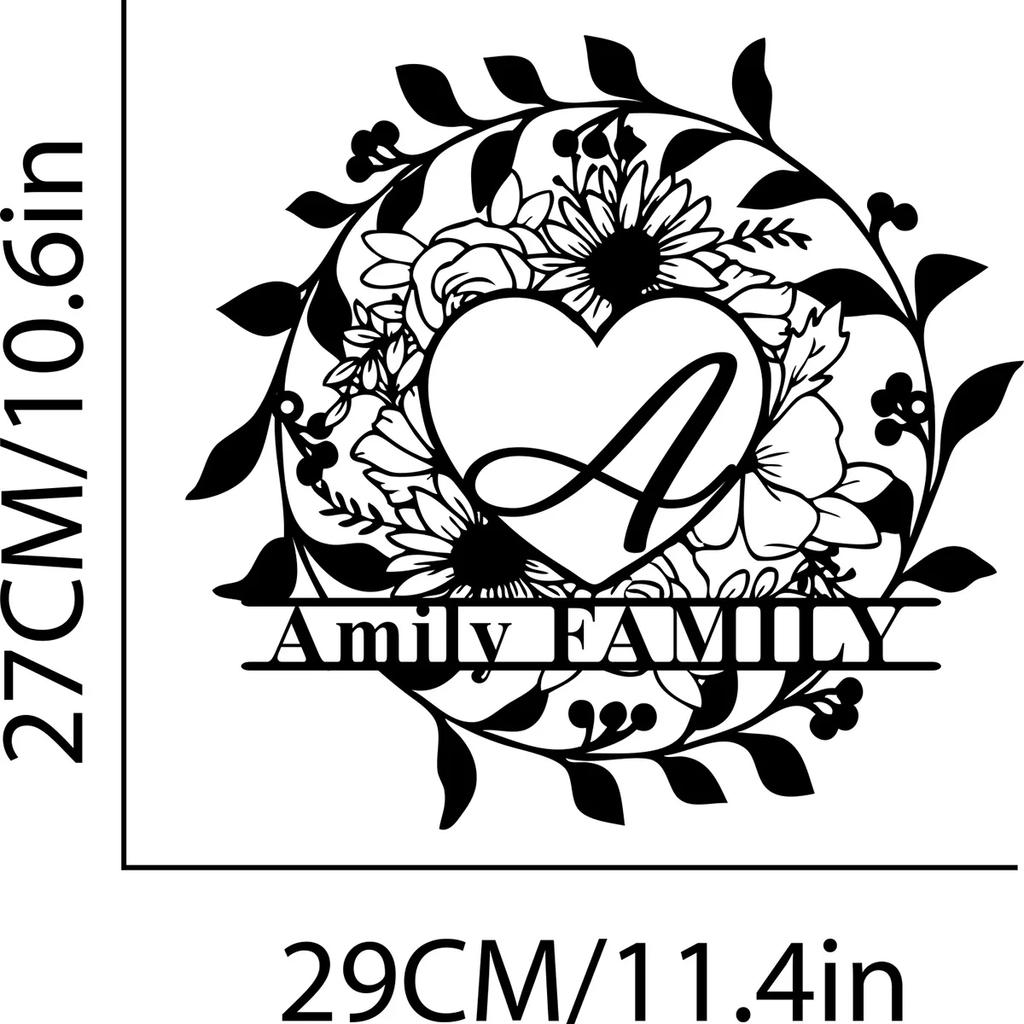 Metal Family Name Sign, Personalized Wall Art, Housewarming Gift, Wedding Decor, Metal Monogram