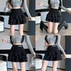 Cotton Blended High Waist Cake Skirt With Ruffle Details For Autumn Winter Fashion