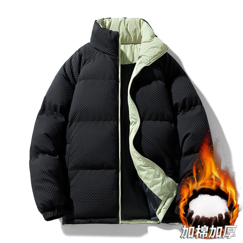 

Winter New Men s Thickened Cotton-padded Clothes Casual Loose Cotton-padded Clothes Jacket Men s Solid Color Trendy One 3XL