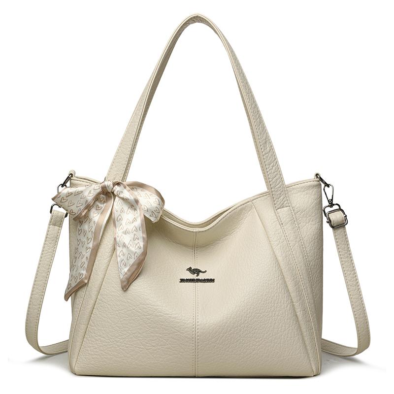 High Quality Large Capacity Pu Leather Women Shoulder Crossbody Bag 2026 Vintage Commuter Women's Tote Bag Luxury Female Handbag