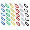 30Pcs Plastic Keychain Key Fobs Luggage Id Label Name Cards Tags with Split Ring for Baggage Key Chains Key Rings.