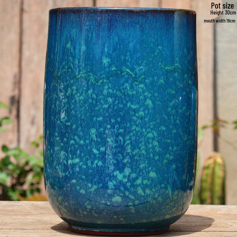 Handmade Large Ceramic Pot for Succulents & Orchids - Breathable, Coarse Pottery Bonsai Planter