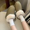 Low-top fluffy snow boots women's winter 2025 new thick-soled non-slip bread shoes piled and thickened warm cotton shoes