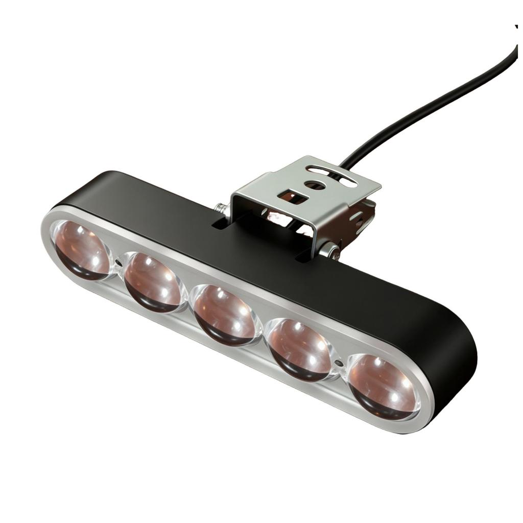 Five-Bead Yellow & White High/Low Beam Compatible Universal Plug-In EV Lights – No Wiring Needed