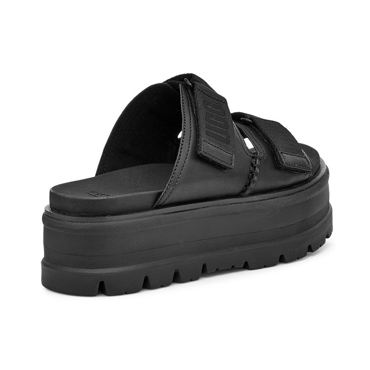 UGG Clem Dobbel Lag Lær Komfortable Delikate Mote Sandaler Dame Sandaler Svart 1119951-BLLE