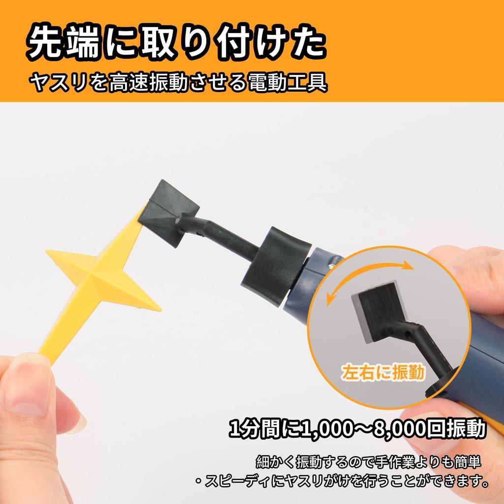 Bucasso Pen Sander with LED Stepless Speed Maximum 8000 Plastic Model File Set with 8 Tip Arbors and 5 Types of Sandpaper Sheets for Sanding and