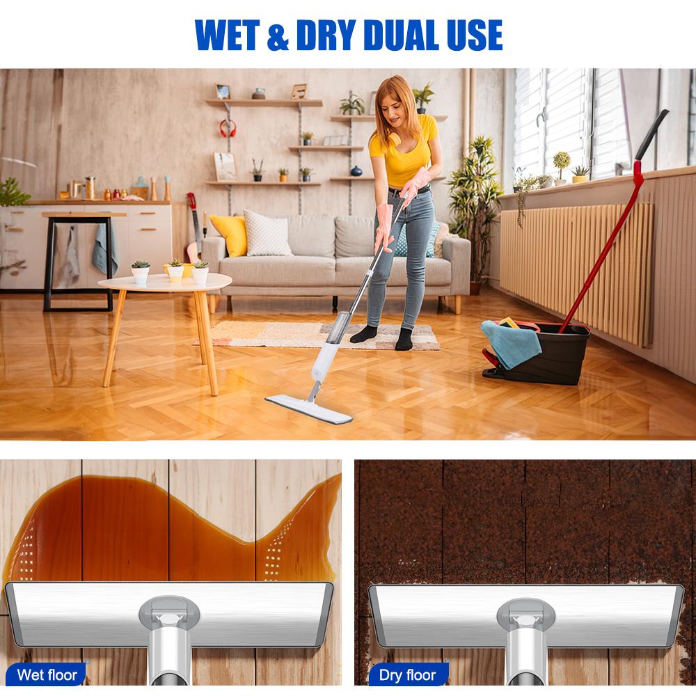 Spray Mop for Floor Cleaning 360 Degree Spin Wet Dry Dust Mop with 270ml Refillable Water Bottle1 Washable Pad 1