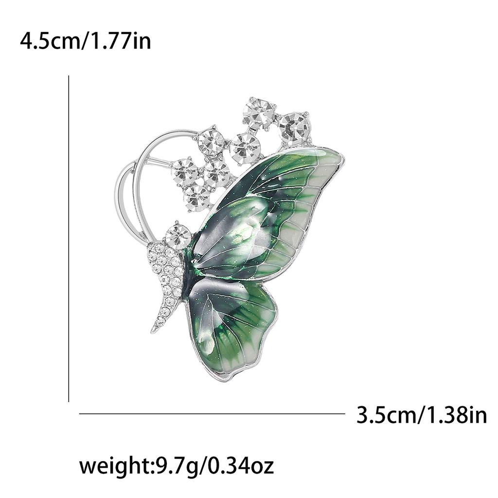 Emalje Sommerfugl Brosjer for Kvinner Unisex Rhinestone Insekt Pins Bankett Fest Ryggsekk Gaver Smykketilbehør