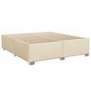 Box Spring Bed with Mattress Cream 140 x 190 cm Fabric