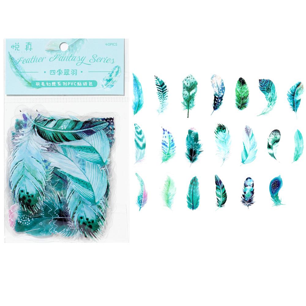 40pcs Colorful Butterfly Wings Stickers Epoxy Resin Fillings Plant Sticker for DIY Silicone Mold Filler Nail Art Crafts Decor