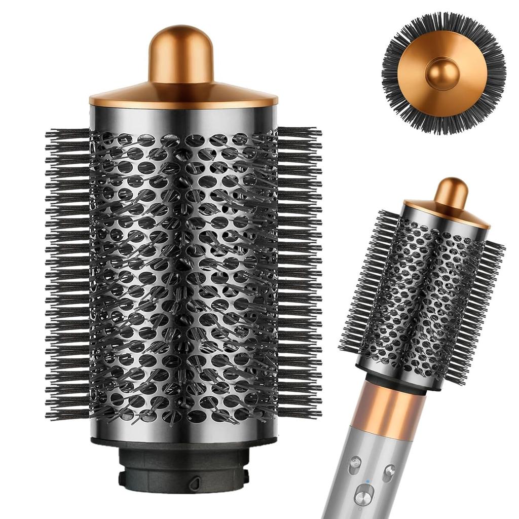 Perie Mare Rotundă pentru Volumizare pentru Accesorii Dyson Airwrap, Nichel/Cupru, Volumizator Oval Mai Mare pentru Coafare Pufoasă