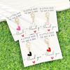 20pcs Keychains and 20pcs Cards Heart Keychain Golden Alloy & Zinc Lobster Clasp Key Ring with Thank You Card Elegant Heart Pendant Key Tag