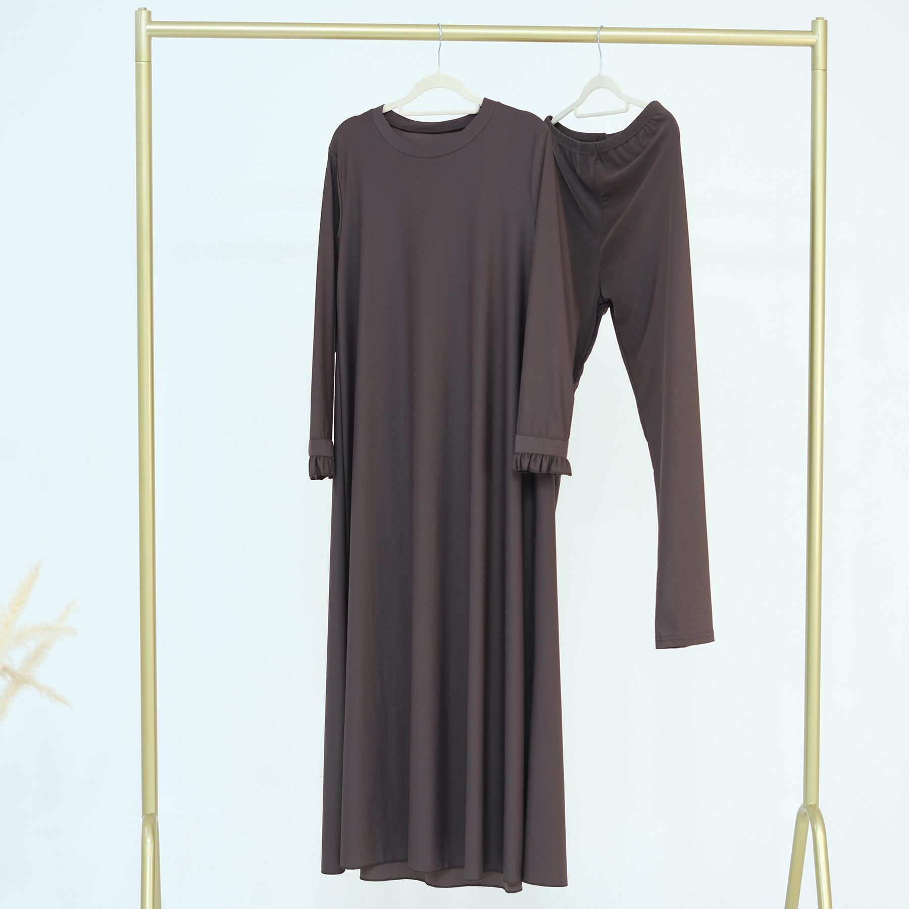 

Слитный купальник из двух частей Loriya SW9001 - Консервативный стиль, в наличии XL кофейный