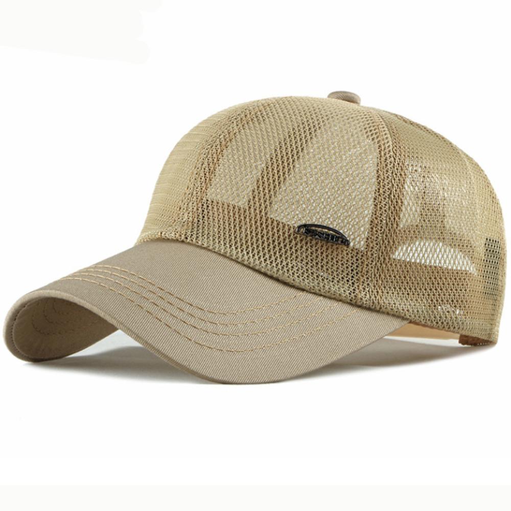HT4757 Spring Summer Mesh Trucker Cap Men Women 6 Panels Baseball Hat Classic Breathable Baseball Cap Male Female Snapback Caps