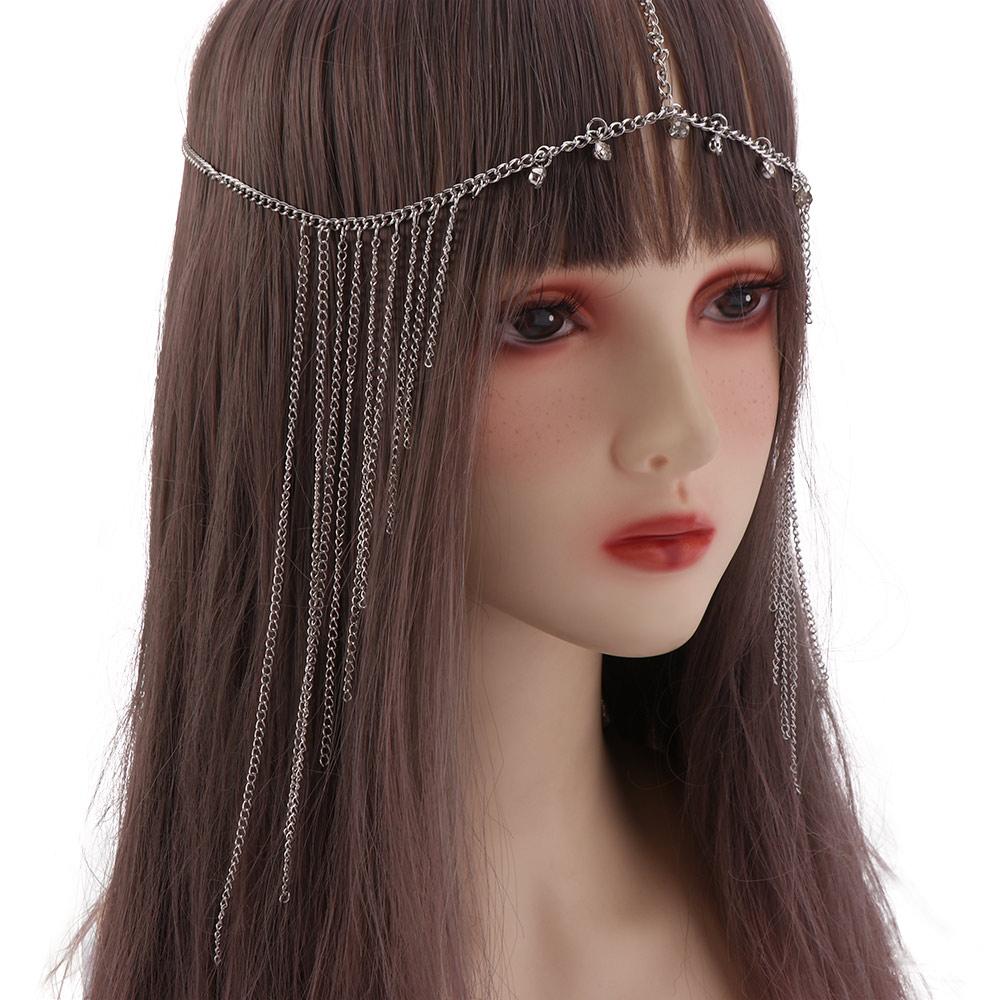 Rhinestone Tassel Hair Chain Retro Ethnic Style Hair Accessory Rhinestone Tiara Wedding