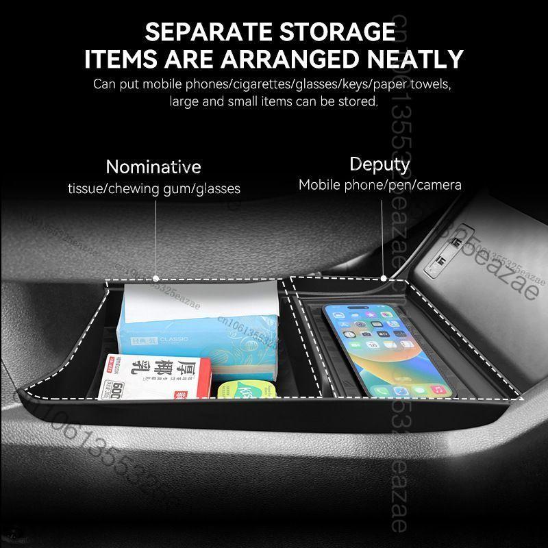 Car Central Control Armrest Under Storage Box For Chery Tiggo 4 CSH PHEV Ebro S400 HEV 2025 2026 Interior Accessories