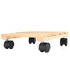 Holz Blumen Pflanzen Topf Untersetzer Rollbrett Bewegliche Ablage Ständer Halter mit Rädern für Gartenzubehör