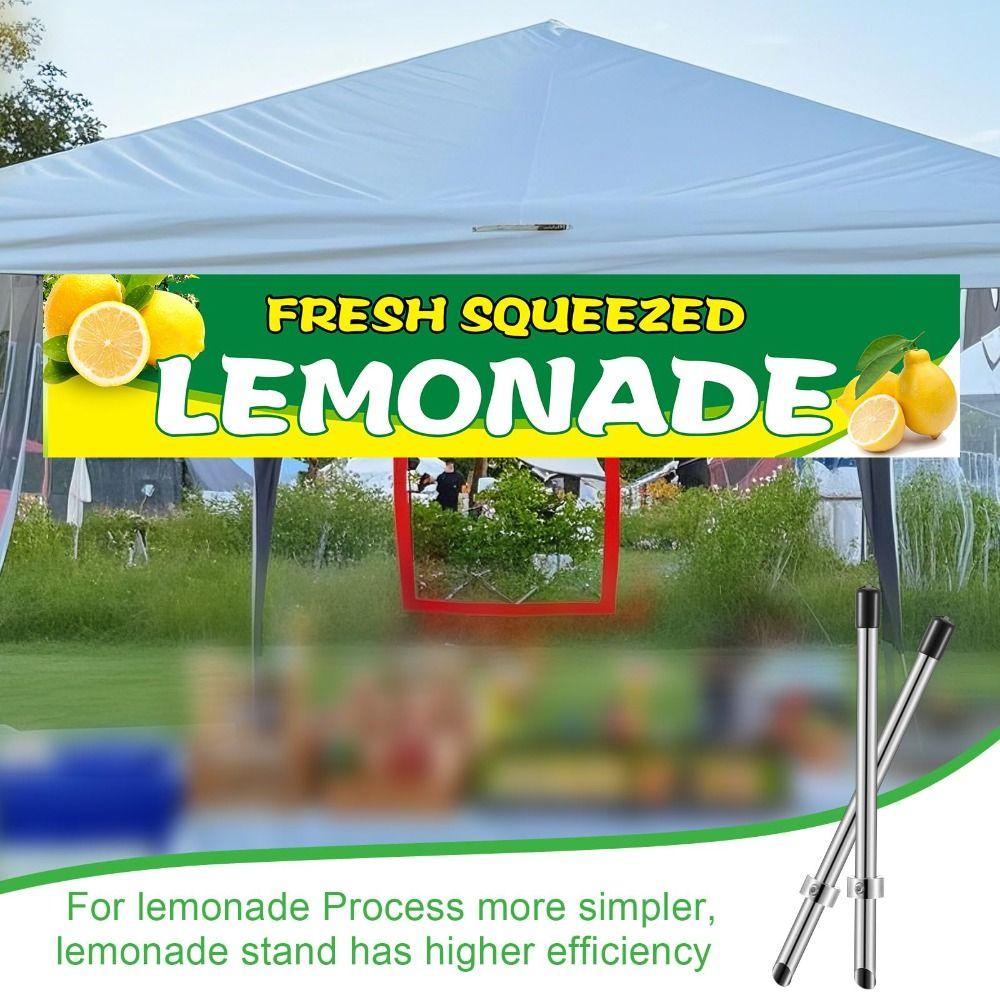 Efficient Straw Puncher Stainless Steel Lemonade Stand Supplies Beverage Mixer  for Plastic Lids