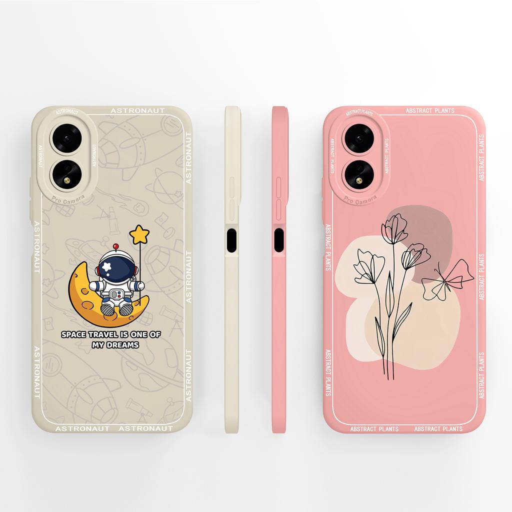 For Oppo A38 Case Oppo A18 Cover Cute Panda Soft Liquid Silicone Back Covers For Oppo A 38 4G Full Protection Phone Housing Capa