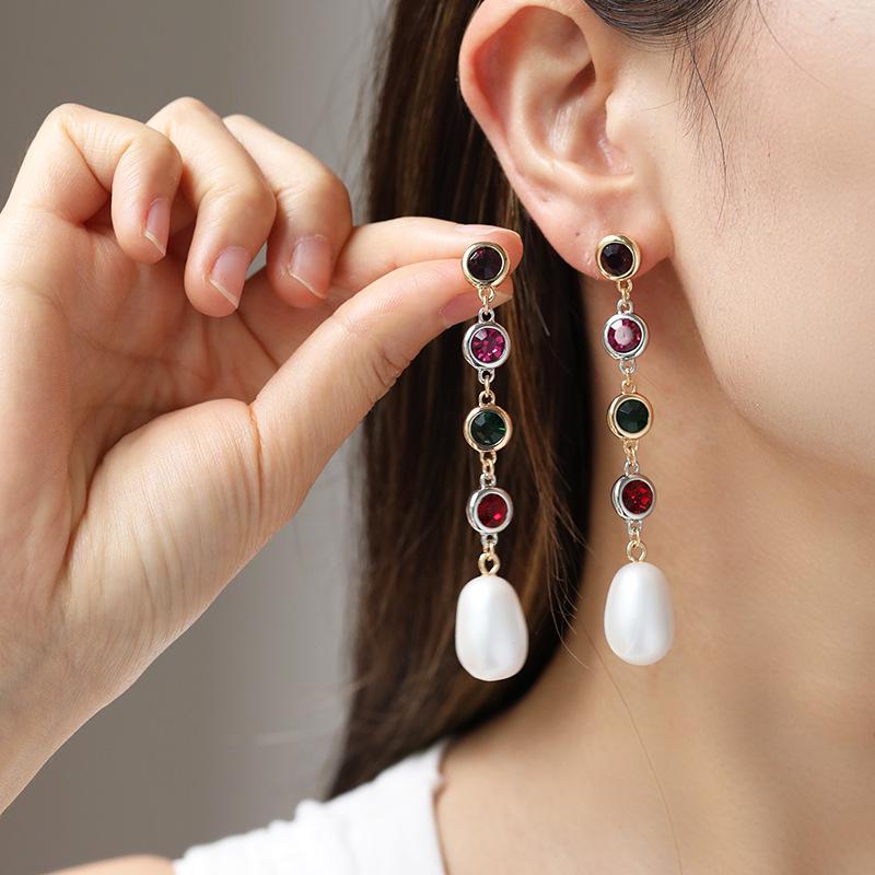 Kenjie Two-Color Gold & Silver Necklace Earrings Set with Baroque Pearls