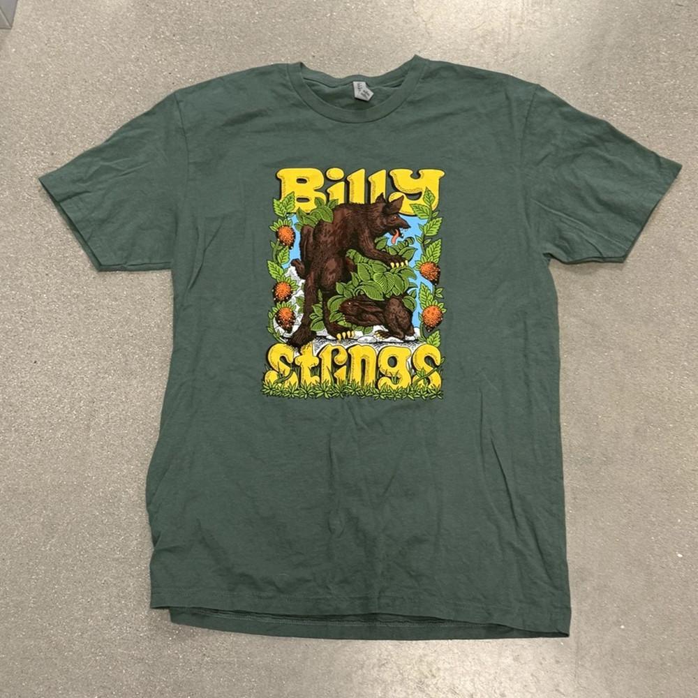 Billy Strings Wolf Rabbit 2023 Green Tour  T Shirt  Unisex T-Shirt XXL