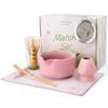 Pink Matcha Set 7 Pieces Bowl Hachihon-dachi Chasen Stand Chashaku Tea Strainer Chakin Parallel Import